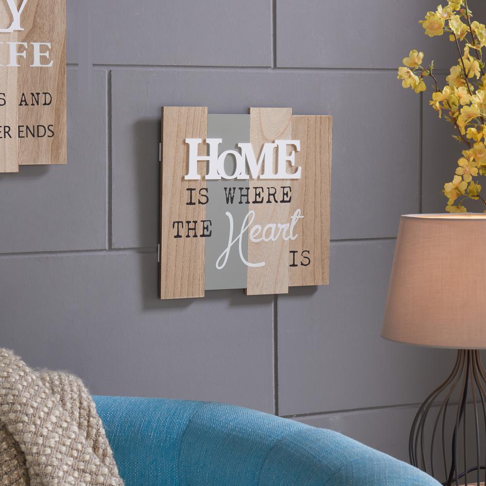 DANYA B Inspirational Home Is Where The Heart Wooden Wall Plaque Sign DANYA B Inspirational Home Is Where The Heart Wooden Wall Plaque Sign