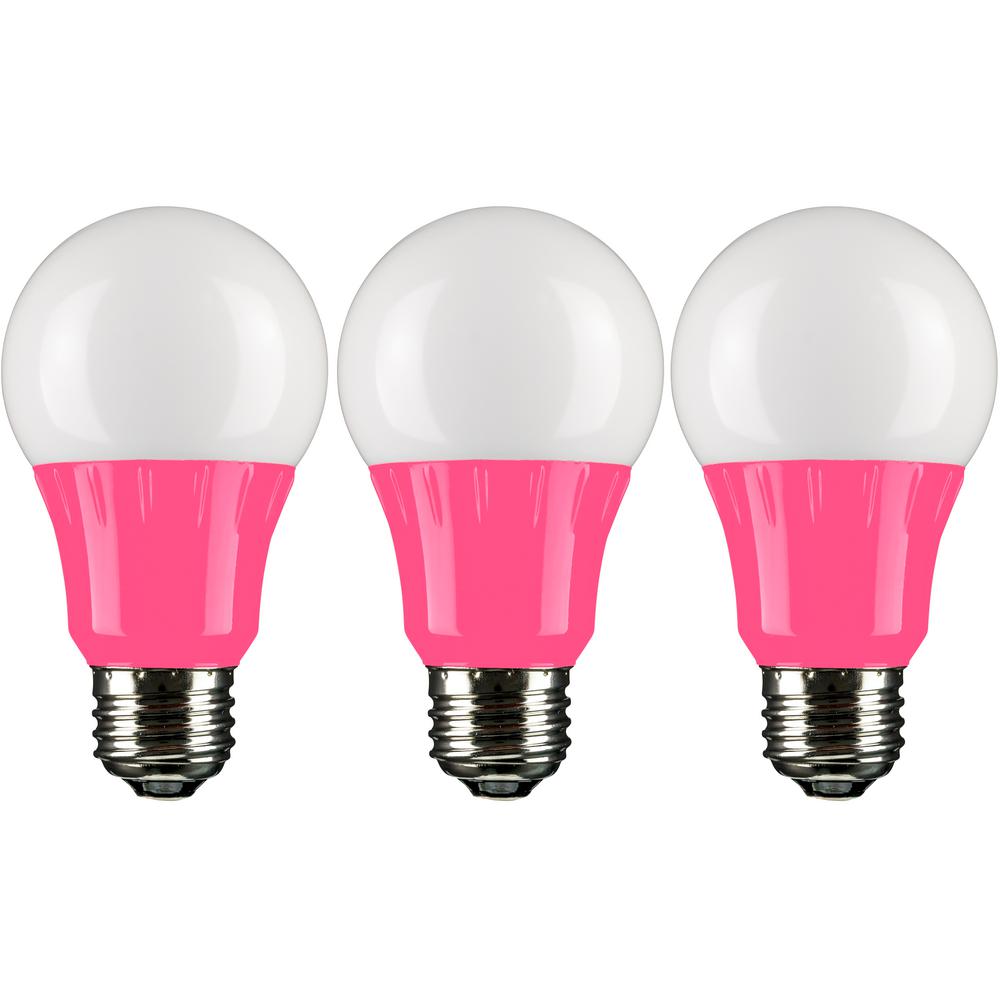 Sunlite 22 Watt Equivalent A19 Led Pink Light Bulbs Medium E26 Sunlite 22 Watt Equivalent A19 Led Pink