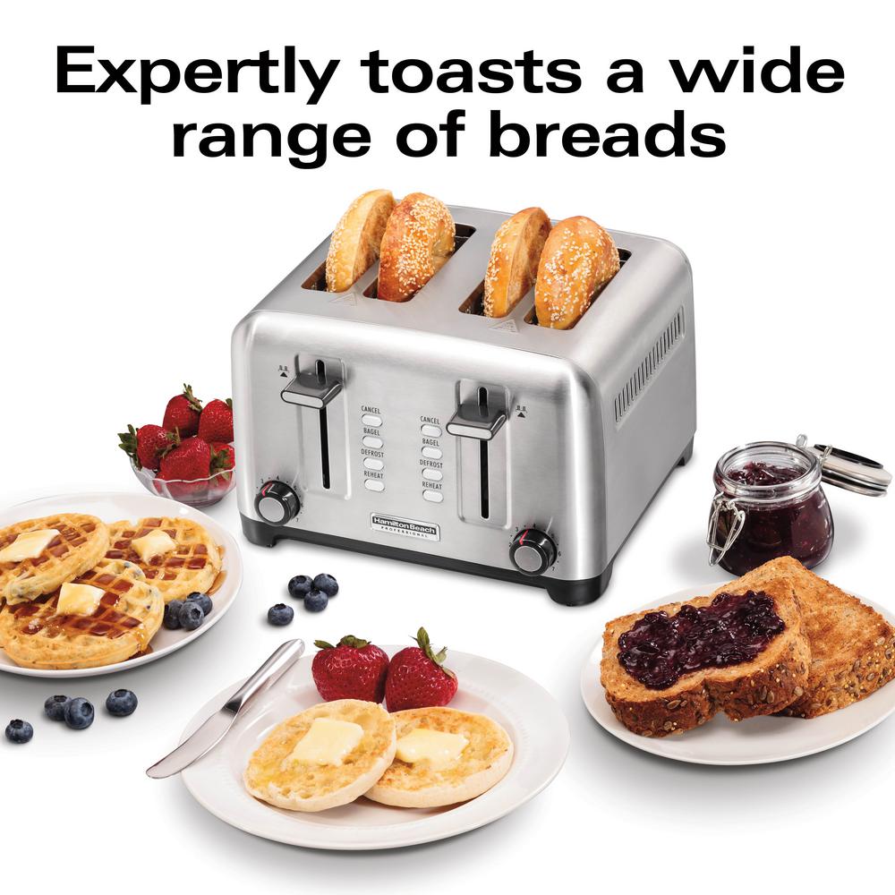 Hamilton Beach Pro 4Slice Stainless Steel Wide Slot Toaster24990