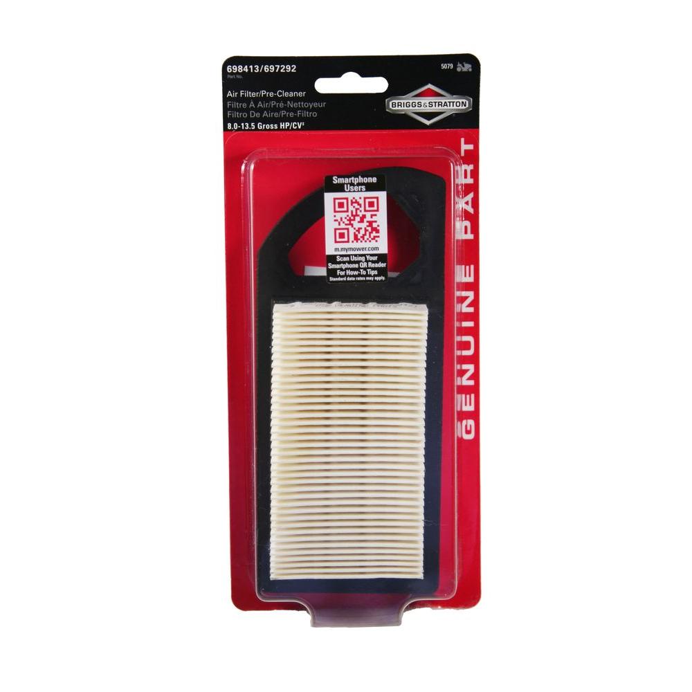 Briggs & Stratton Air Filter for 8 15 HP Power Built, I/C OHV and AVS