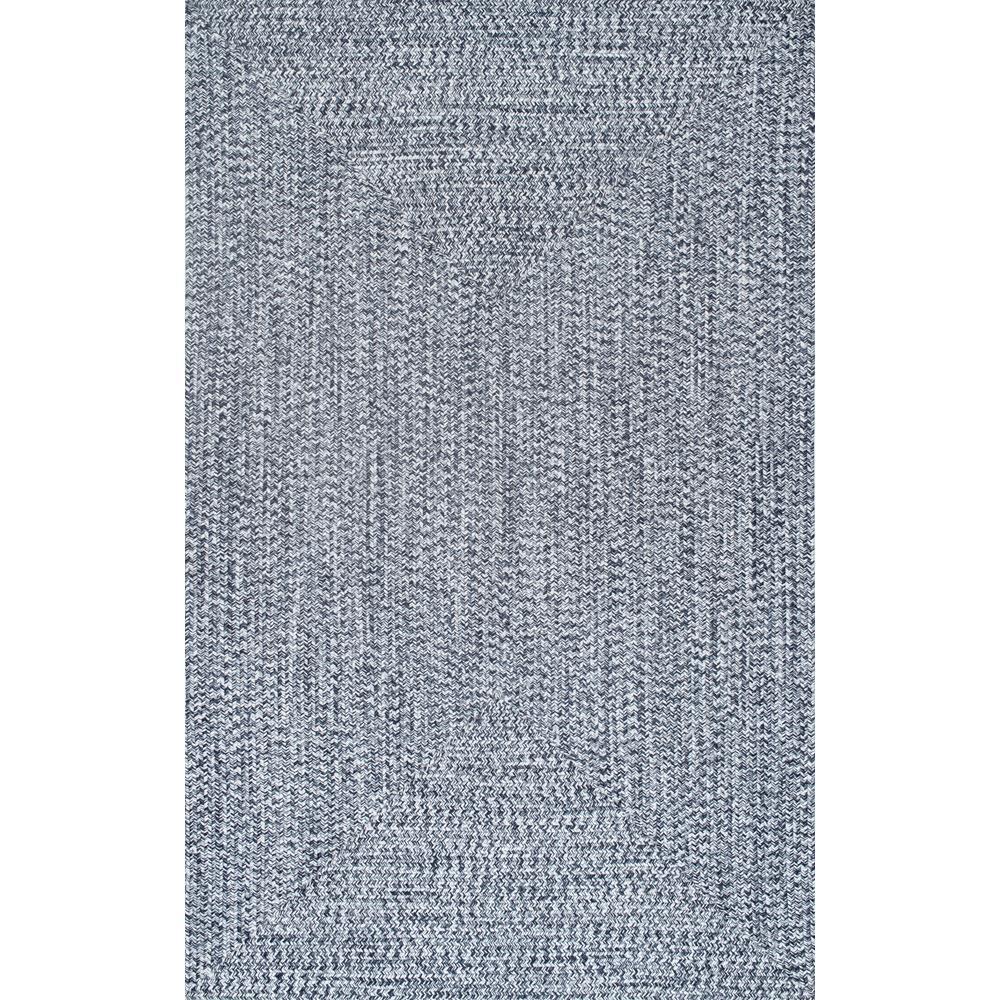 Nuloom Lefebvre Casual Braided Light Blue 5 Ft X 8 Ft Indoor Outdoor Area Rug Hjfv01d 508 The Home Depot