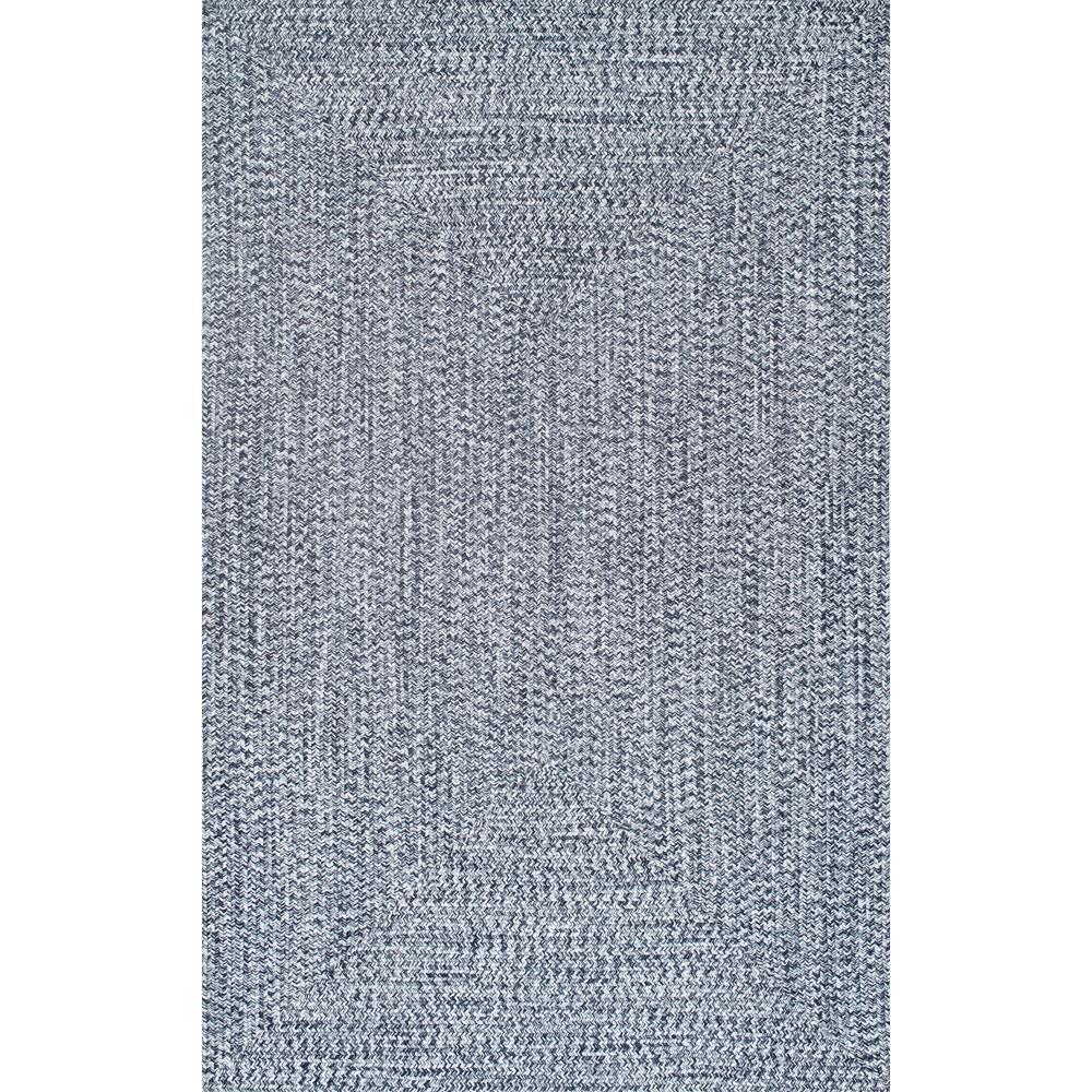 Nuloom Lefebvre Braided Light Blue 6 Ft X 9 Ft Indoor Outdoor