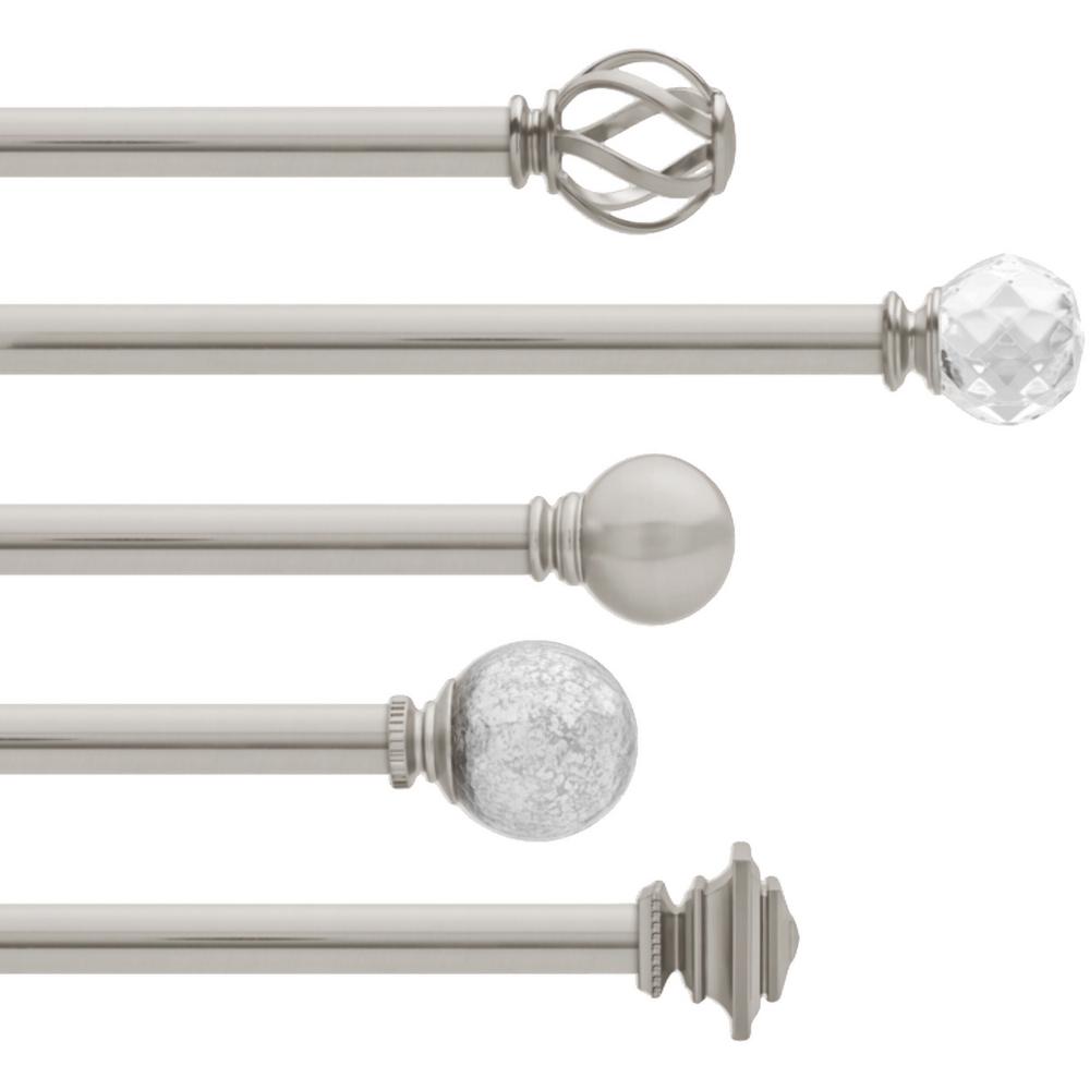 Home Decorators Collection Mix And Match 1 In Mercury Glass Sphere Curtain Rod Finial Set Brushed Nickel 2 Pack F1601k01bn The Depot - Loft By Umbra Ball Double Curtain Rod Set Brushed Nickel Home Decorators Collection Mix And Match 1 In Mercury Glass Sphere Curtain Rod Finial Set Brushed Nickel 2 Pack F1601k01bn The Depot - Loft By Umbra Ball Double Curtain Rod Set Brushed Nickel
