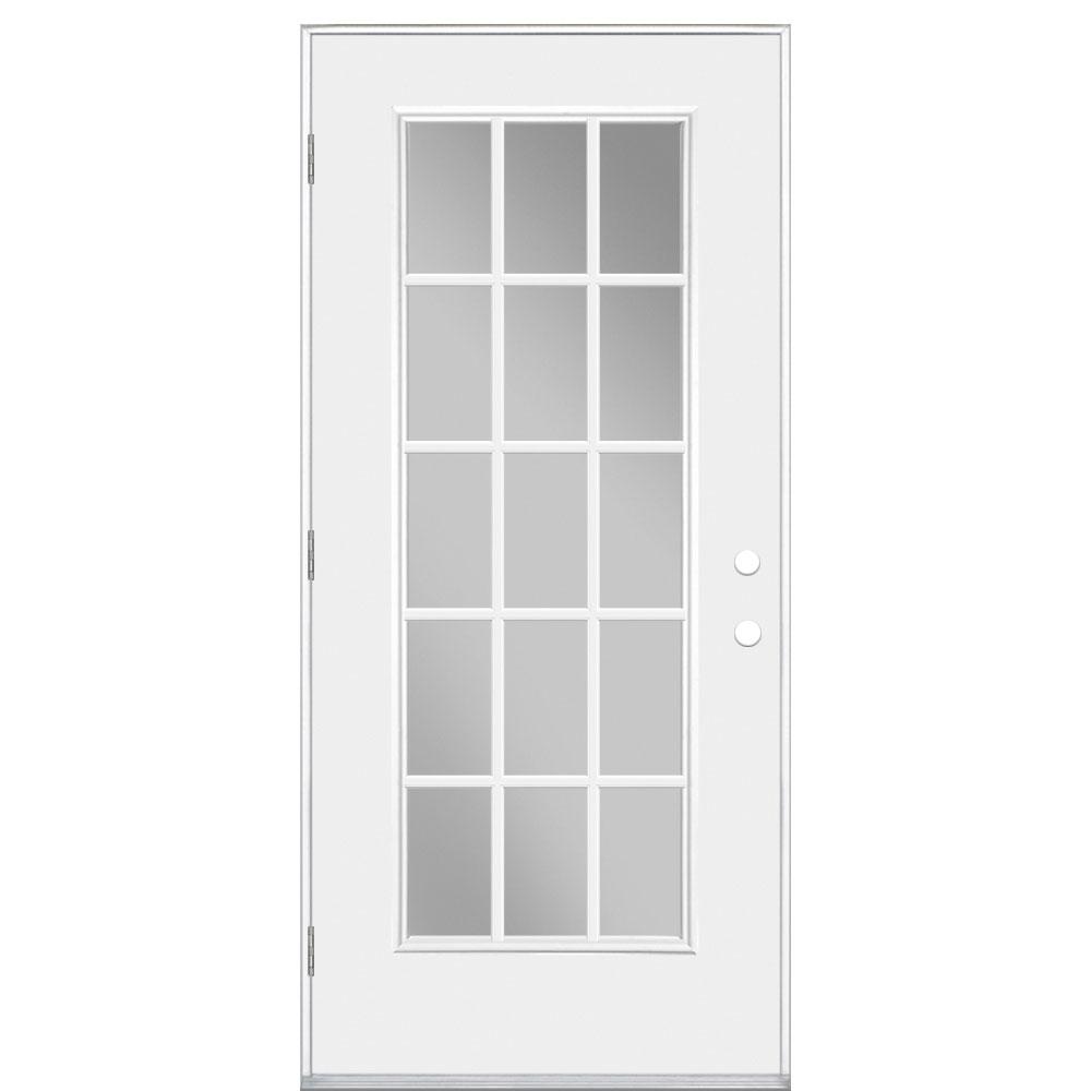 Masonite 32 in. x 80 in. Premium 15 Lite Primed RightHand