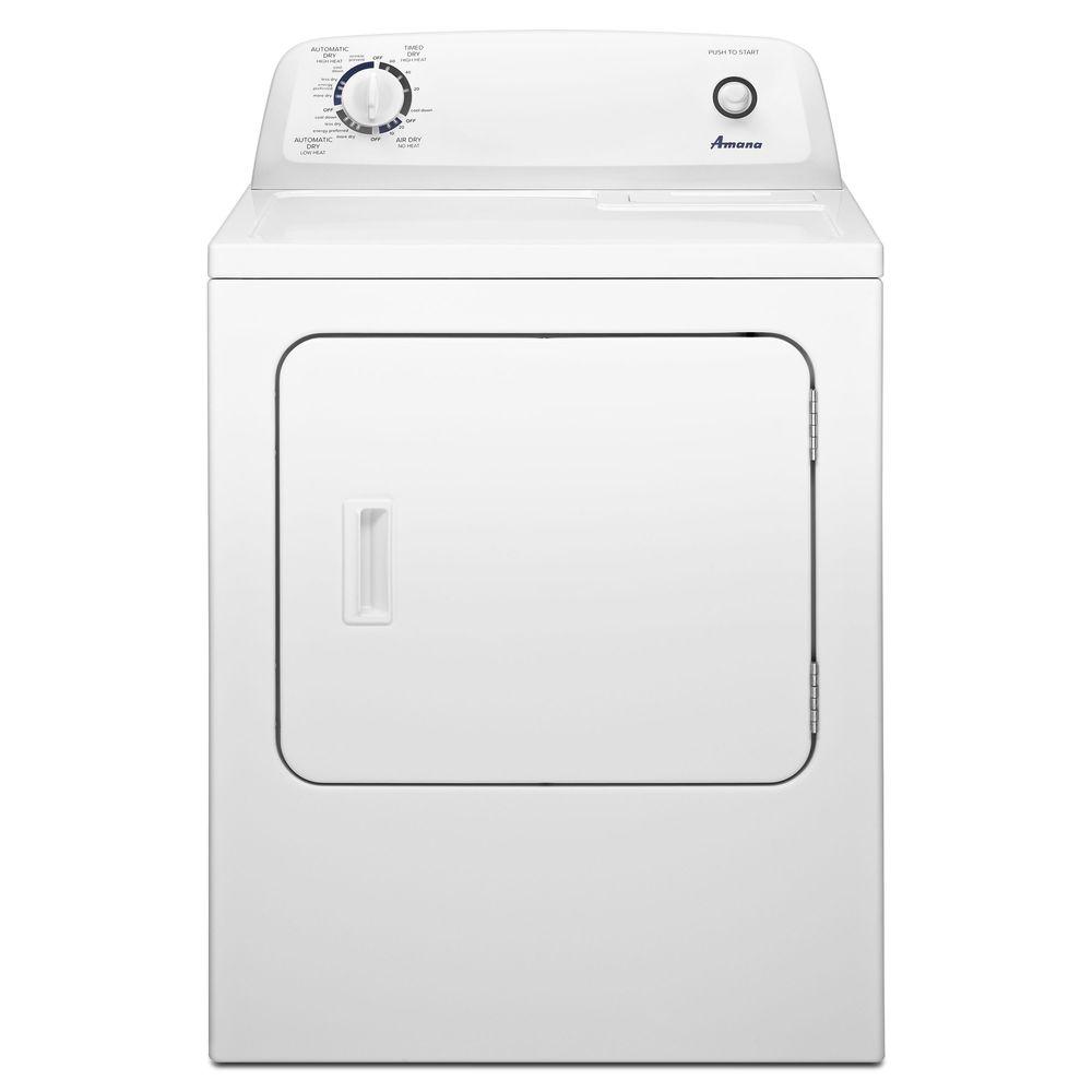 6.5 cu. ft. 240-Volt White Electric Vented Dryer with Wrinkle Prevent Option