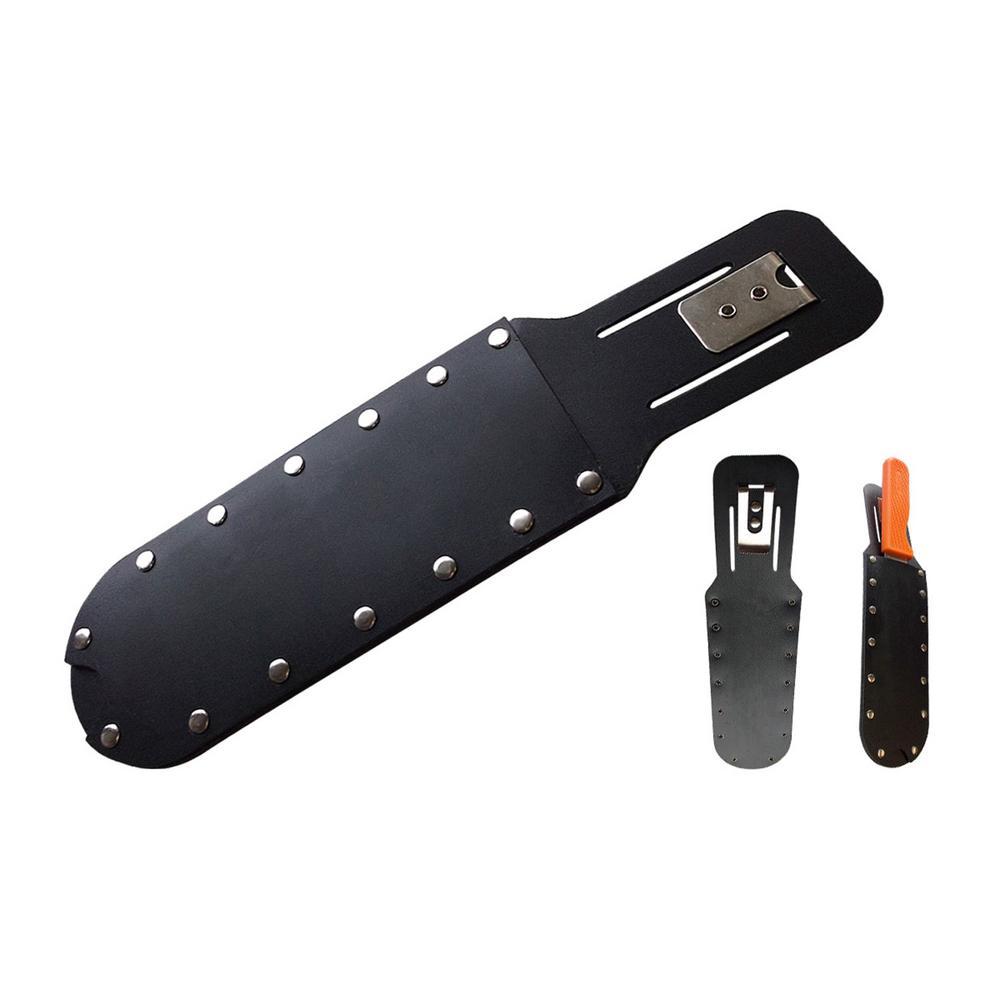 NonAbsorbent Black Plastic Knife Sheath, Stainless Steel Belt Clip Fits 73/4 in. x 21/8 in