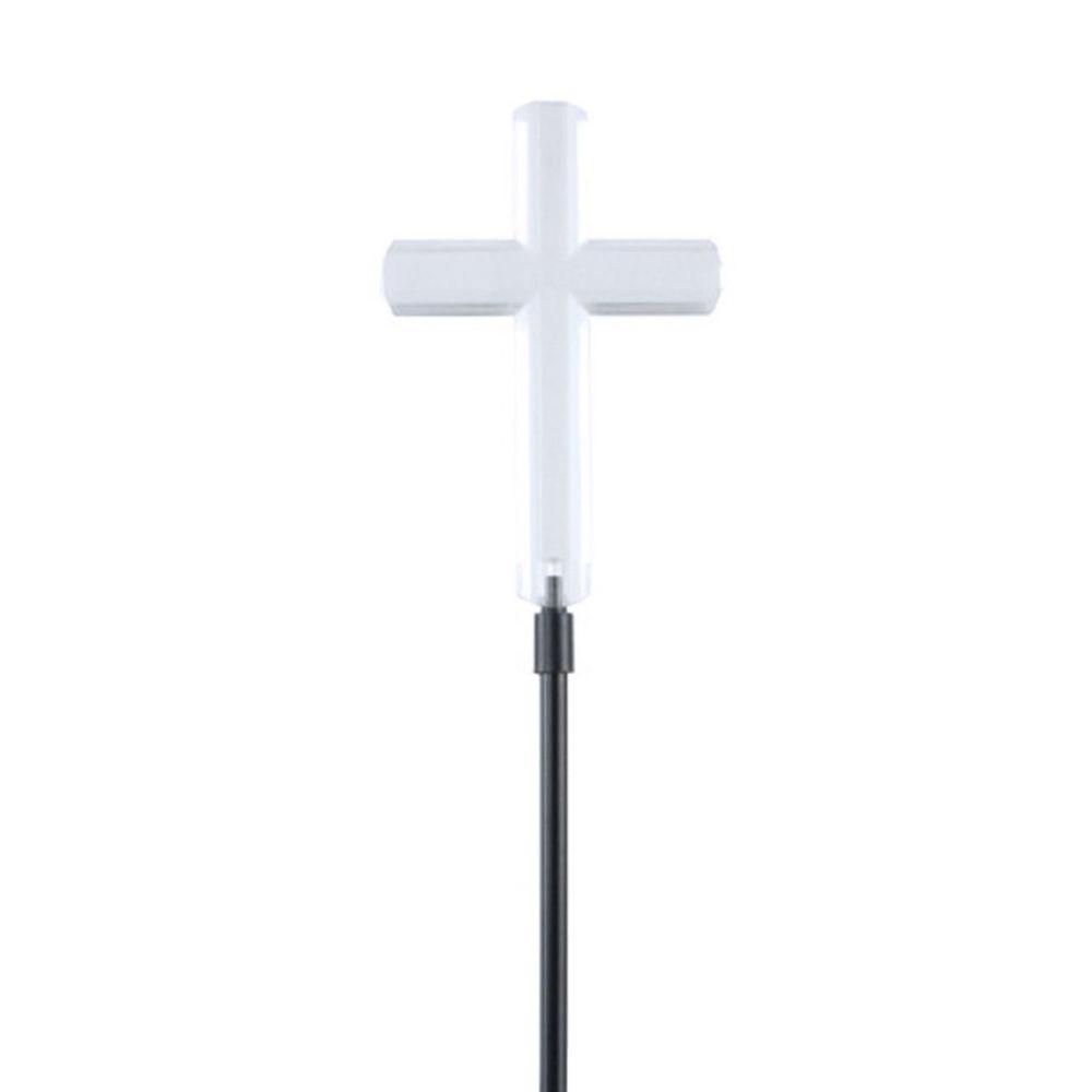 Moonrays 17 In Solar Integrated Led Clear Cross Pathway Stake Light Solar Integrated Led Clear Cross Pathway Stake Light