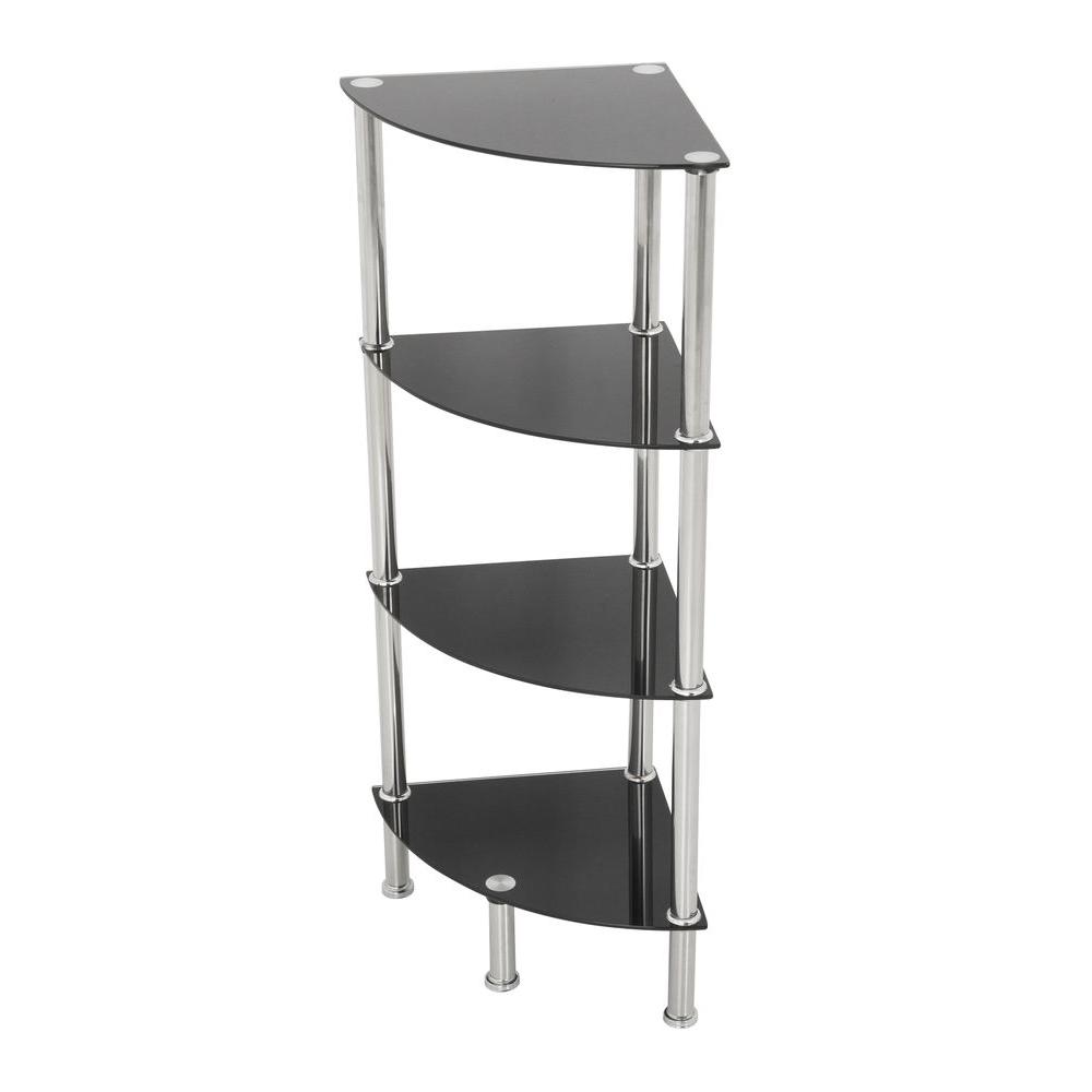 Trinity EcoStorage 4-Tier NSF Corner Wire Shelving Rack with Wheels in ...