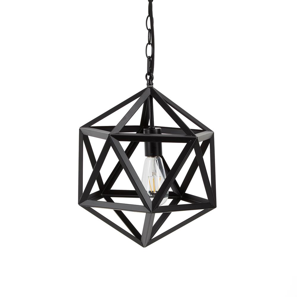 Silverwood Furniture Reimagined Brayden Black 1 Light Integrated Led Brayden Black 1 Light Integrated Led Pendant
