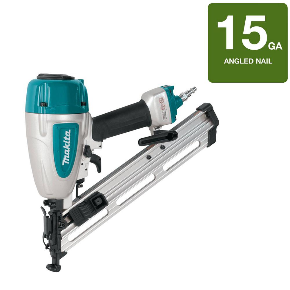 Makita Pneumatic 15Gauge, 21/2 in. Angled Finish NailerAF635 The