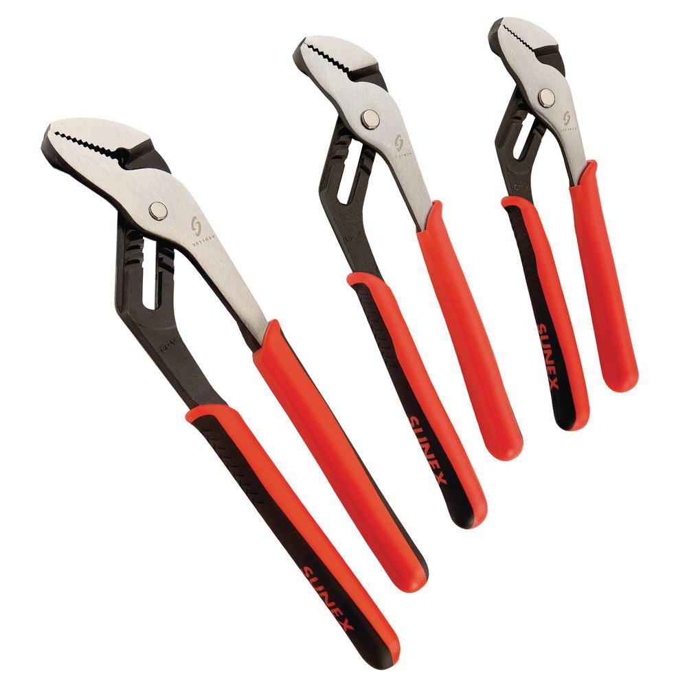 SUNEX TOOLS Tongue And Groove Pliers Set (4-Piece)-3611V - The Home Depot