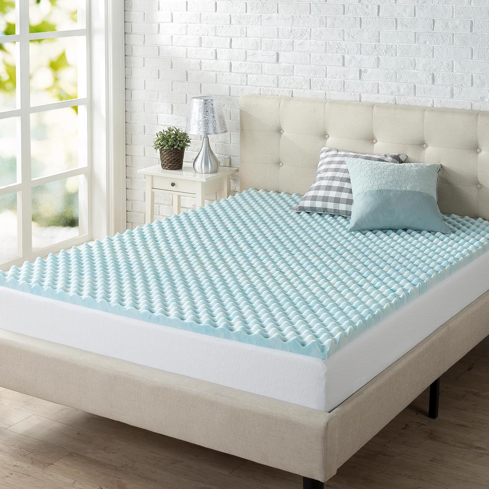 Zinus Swirl Gel Cooling 2 in. Full Memory Foam Mattress Topper-HD-SWFT ...