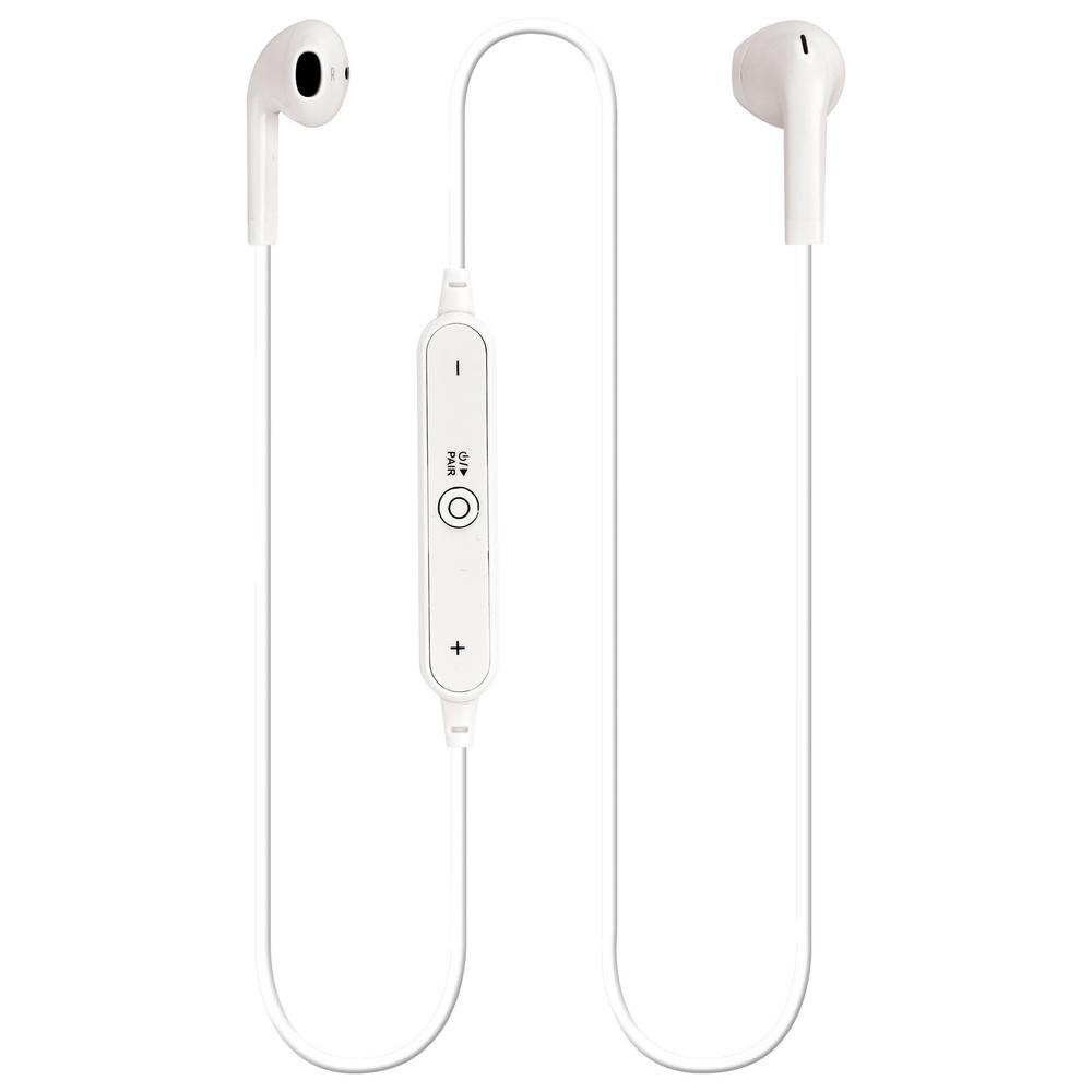 iLive Bluetooth Wireless Earbuds with InLine Volume/Controls, White