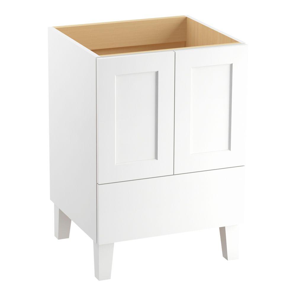 Kohler Poplin 24 In Bath Vanity Cabinet Only Linen White K 99527 Kohler Poplin 24 In Bath Vanity Cabinet Only Linen White