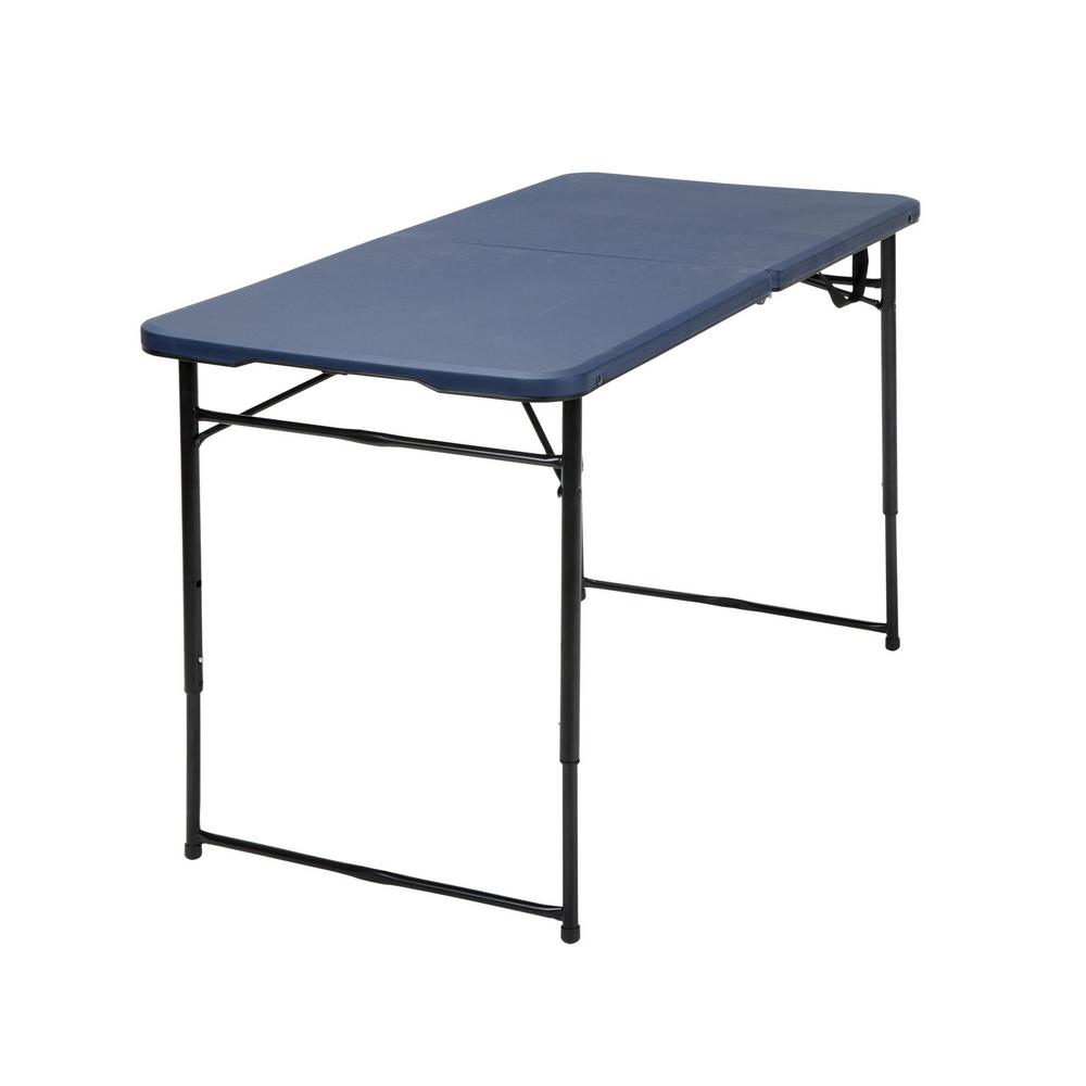 Cosco Dark Blue Adjustable Folding Tailgate Table-14402DBK1E - The Home ...