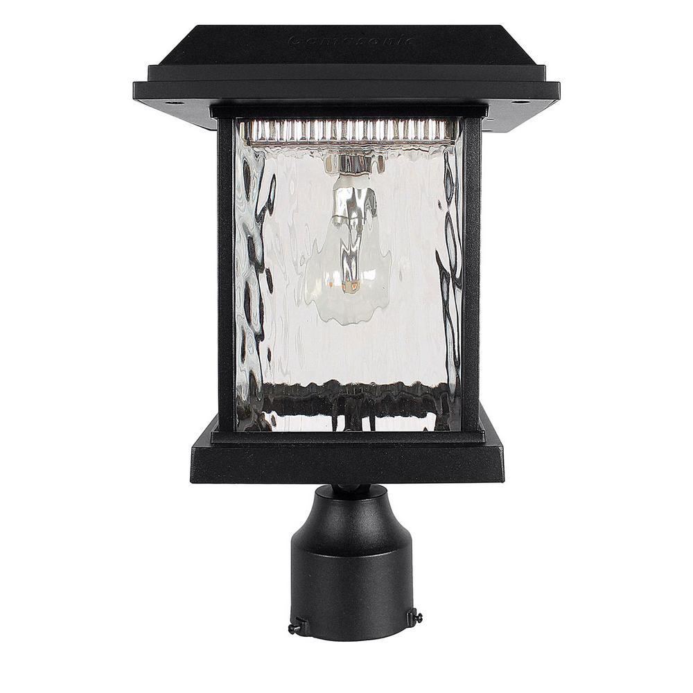 Gama Sonic Aspen Outdoor Black Integrated Led Post Light With 3 In Gama Sonic Aspen Outdoor Black