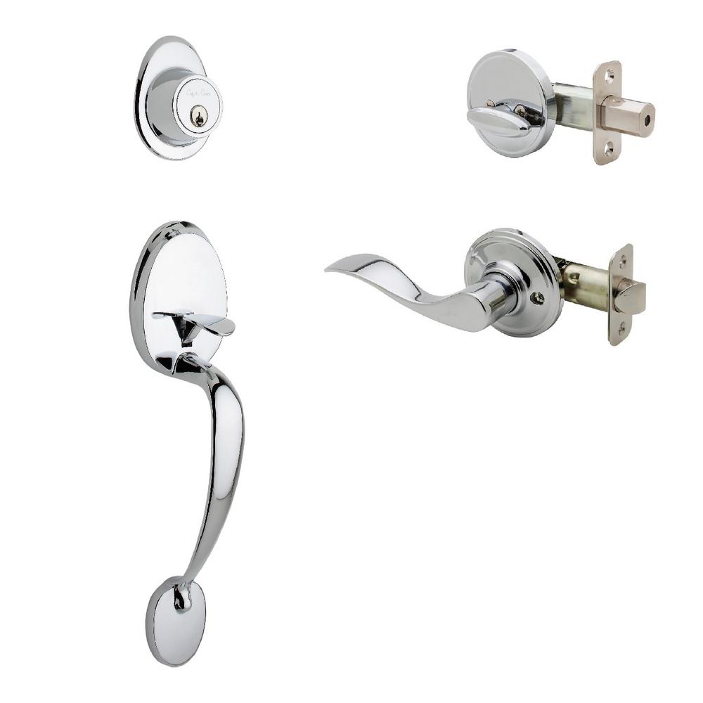Copper Creek Colonial Polished Stainless Door Handleset and Waverlie