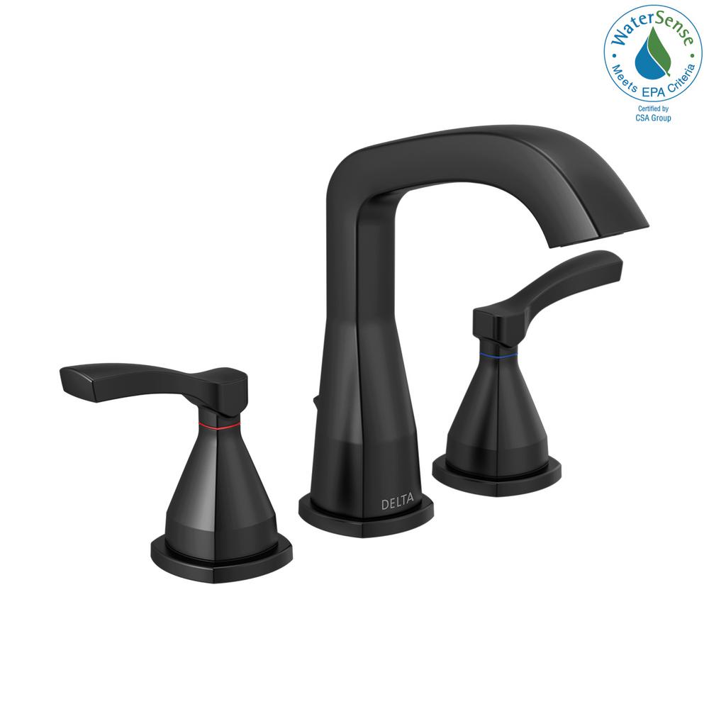 Delta Stryke 8 In Widespread 2 Handle Bathroom Faucet In Matte