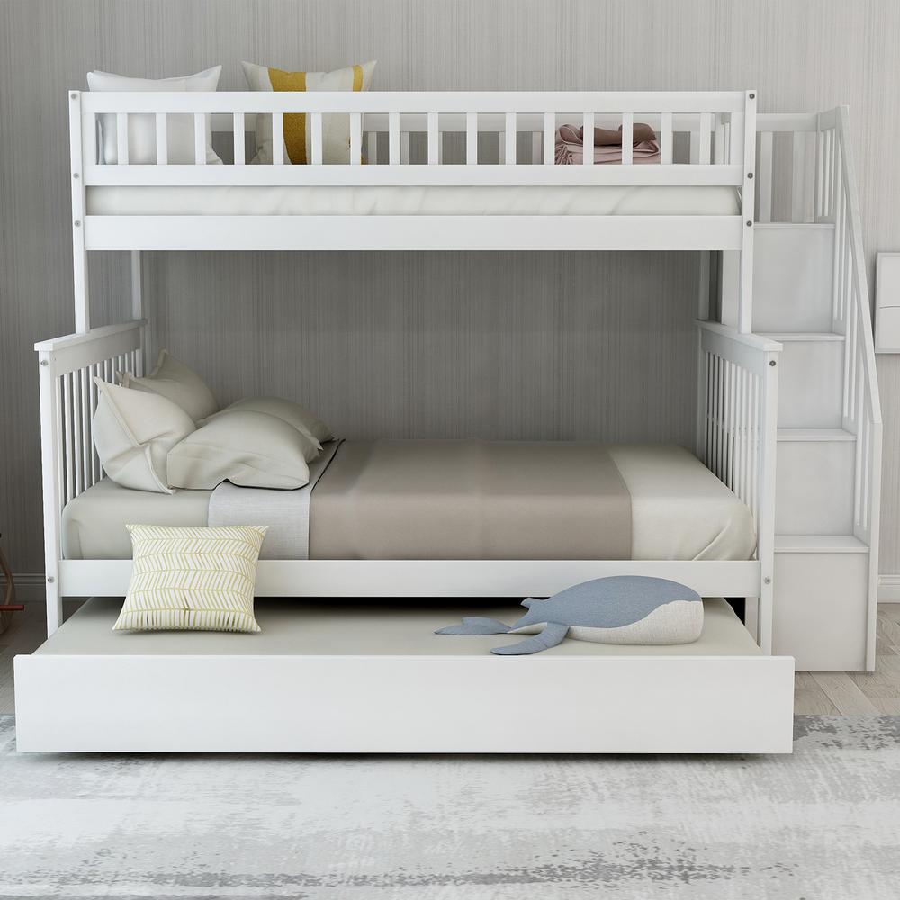 white bunk bed set
