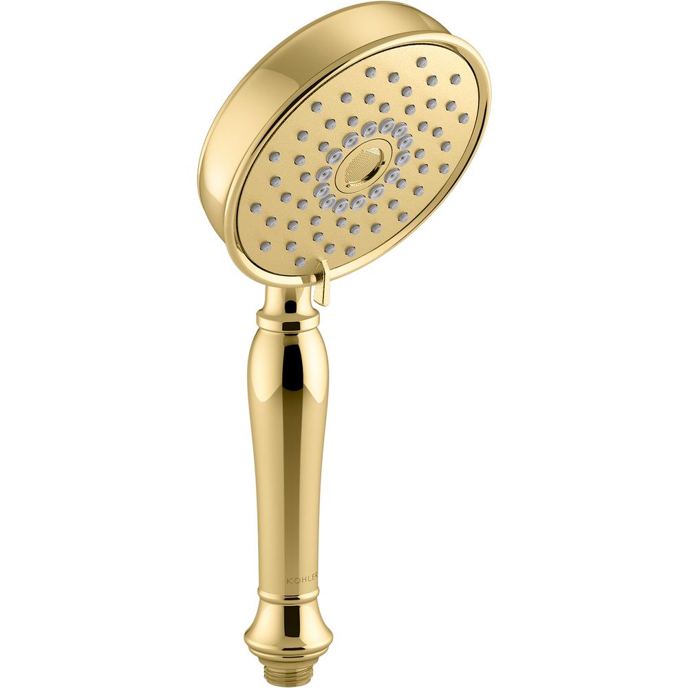 Kohler Bancroft 3 Spray 2 5 Gpm Handheld Showerhead With Katalyst Air Induction Technology In Vibrant Polished Brass