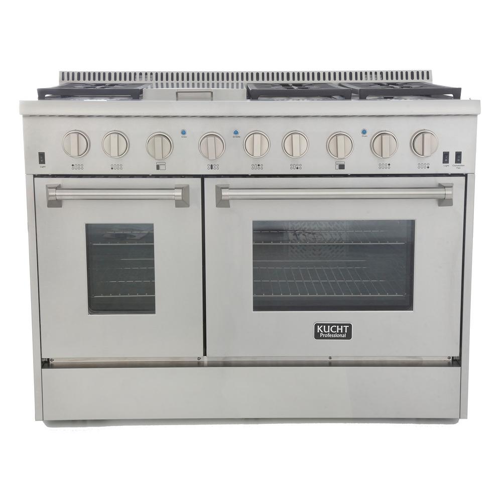 Kucht Pro Style 48 In 6 7 Cu Ft Dual Fuel Range With Sealed Kucht Pro Style 48 In 6 7 Cu Ft Dual Fuel Range With