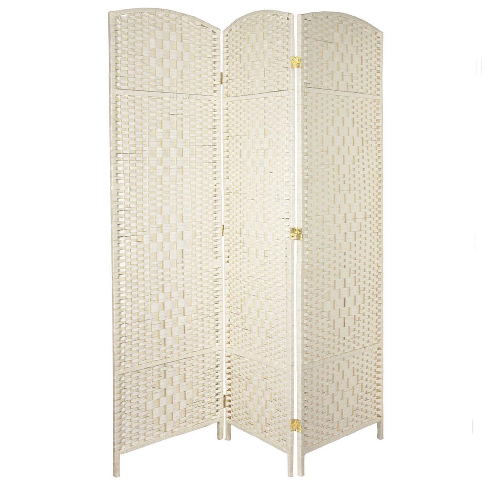 Oriental Furniture 6 ft. White 3-Panel Blank Canvas Room Divider-CV ...