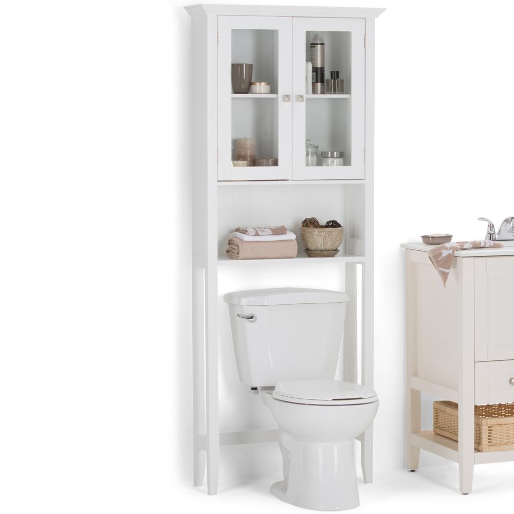Simpli Home Acadian 27.6 inch W Space Saver Cabinet in White by Simpli Home