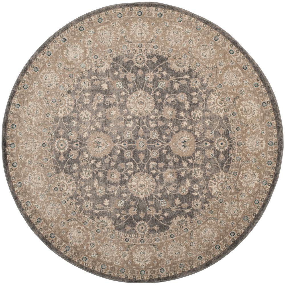 Safavieh Sofia Light Gray Beige 7 Ft X Round Area Rug