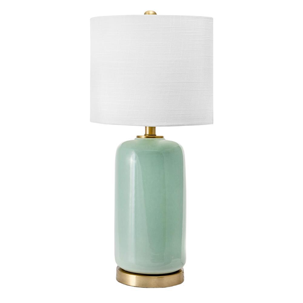 Nuloom Bell 26 In Green Traditional, Table Lamp With Shade