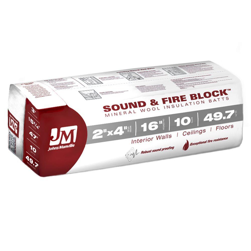 Johns Manville 15.25 in. x 47 in. 49.7 sq. ft. Sound and Fire Block