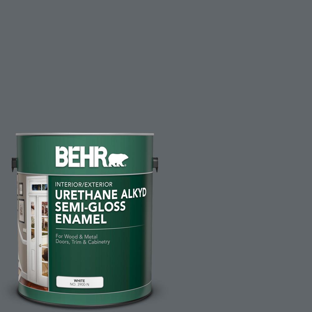 Behr 1 Gal Pfc 65 Flat Top Urethane Alkyd Semi Gloss Enamel