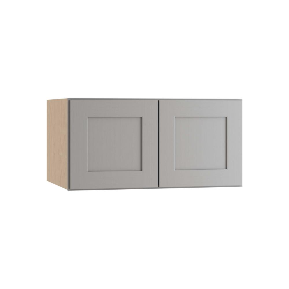 Home Decorators Collection Tremont Assembled 36 In X 15 24 Wall Kitchen Cabinet With 2 Soft Close Doors Pearl Gray