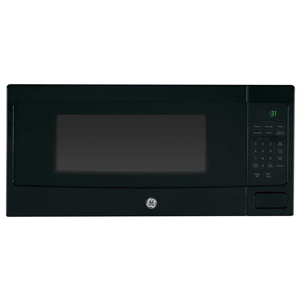 Ge Profile 1 1 Cu Ft Countertop Microwave In Black With Sensor