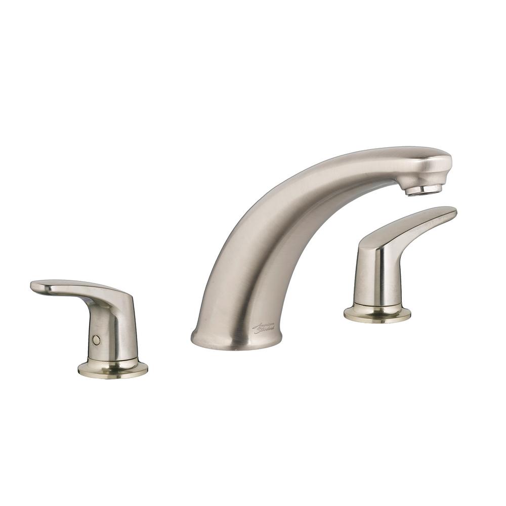 American Standard Colony Pro 2 Handle Deck Mount Roman Tub Faucet In American Standard Colony Pro 2 Handle Deck Mount Roman Tub Faucet In Brushed Nickel