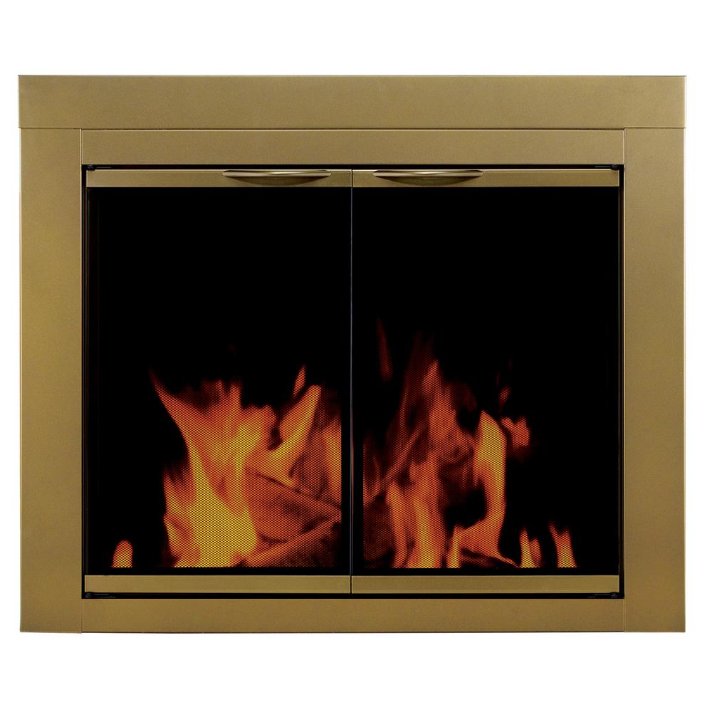 Pleasant Hearth Ashlynn Large Glass Fireplace Doors Ah 1202 The
