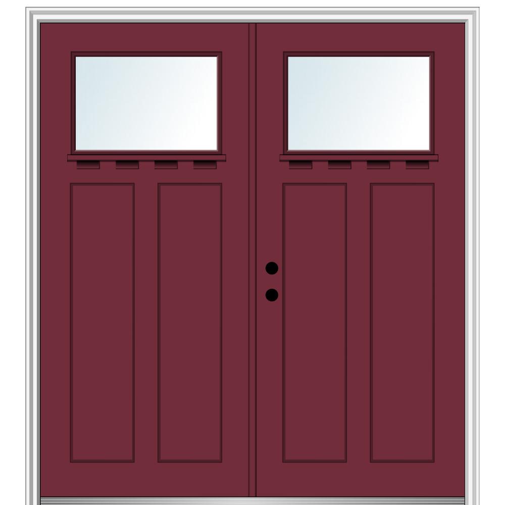 MMI Door 64 in. x 80 in. Shaker RightHand Inswing 1Lite