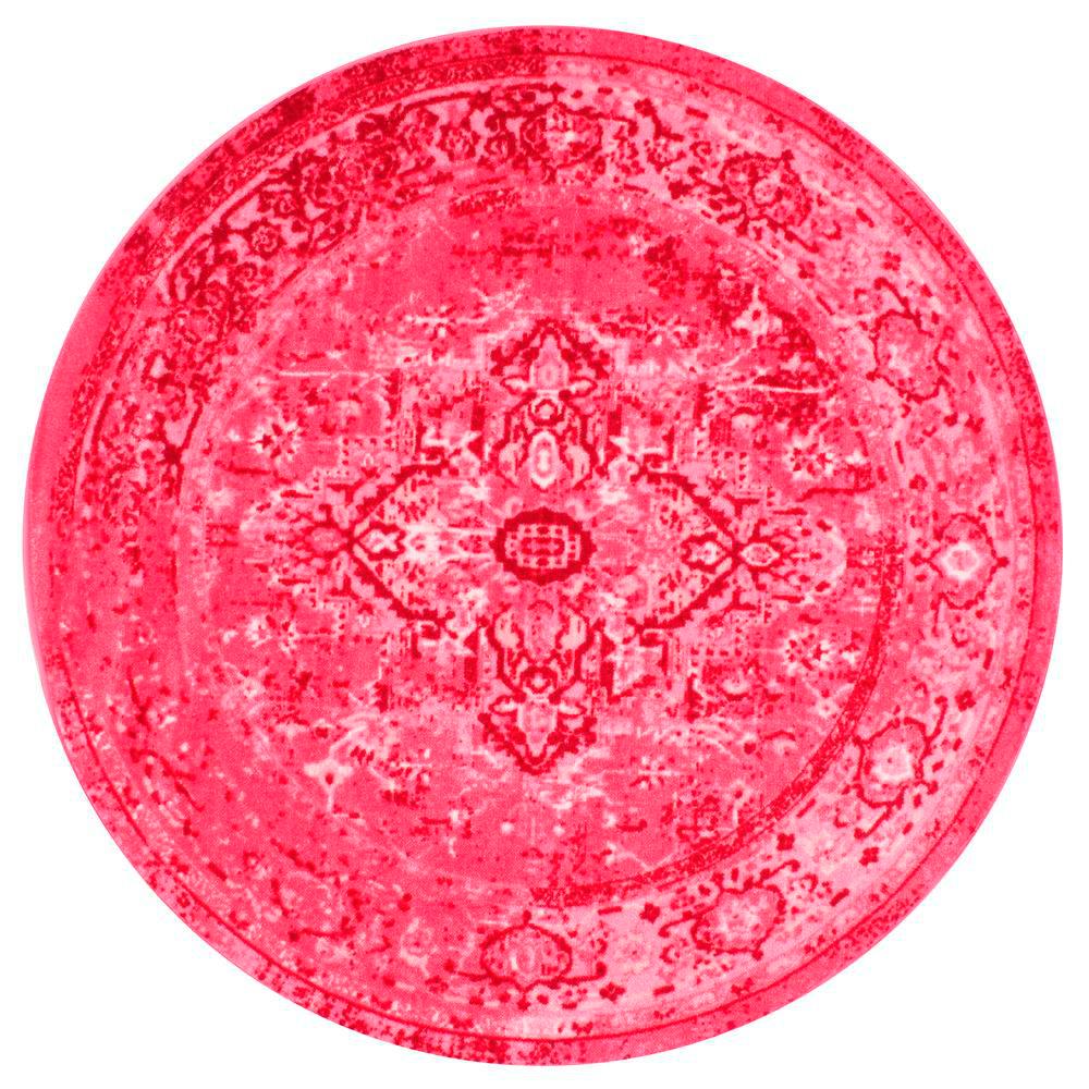 nuLOOM Vintage Reiko Pink 5 ft. Round Area RugMCGZ01B505R The Home