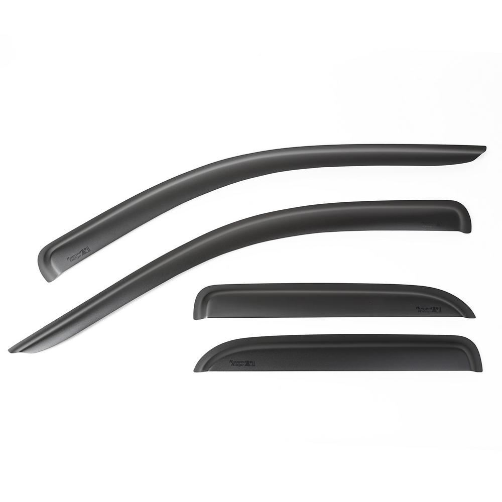 Rugged Ridge Matte Black Window Visor Kit 02-08 Ram 2500/3500 Pickup ...