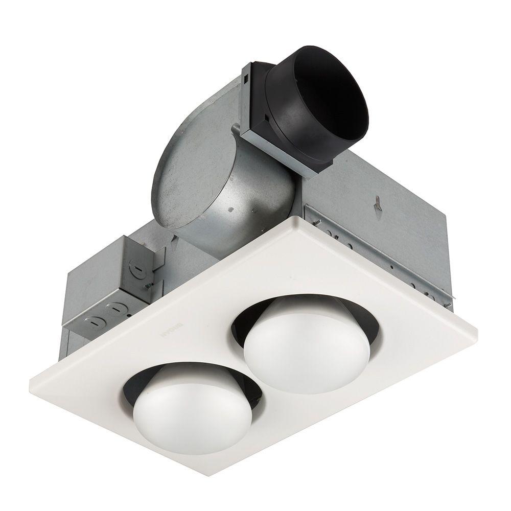 Broan 70 CFM Ceiling Bathroom Exhaust Fan with 500-Watt 2 ...