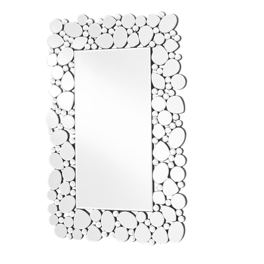 Emory 30 5 In Contemporary Rectangle Mirror With Clear Mdf Frame Shape Mounting Type D Ring