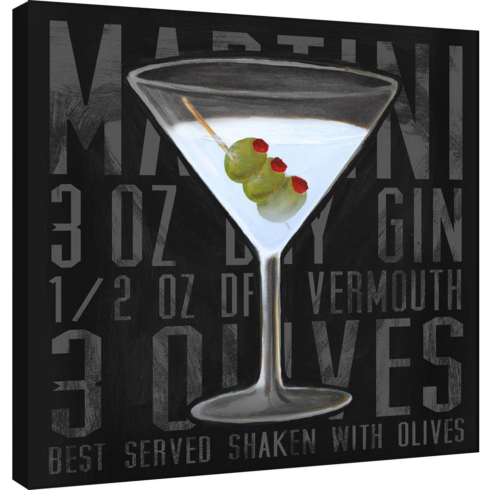 15 In X Martini Square Printed Canvas Wall Art