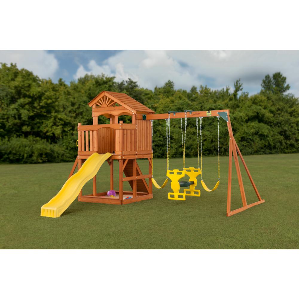 creative cedar designs timber valley wooden playset