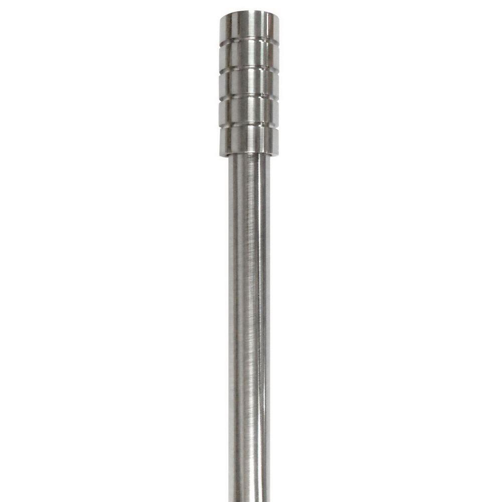 Home Decorators Collection 36 In 66 Telescoping 3 4 Single Curtain Rod Kit In Brushed Nickel With Modern Cylinder Finial Dhu Bn3666md020 The Home Depot