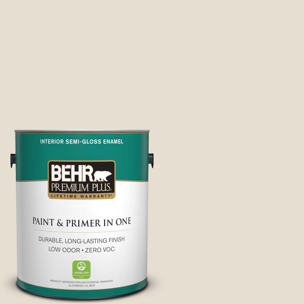 BEHR Premium Plus 1gal. 750C2 Hazelnut Cream Zero VOC SemiGloss