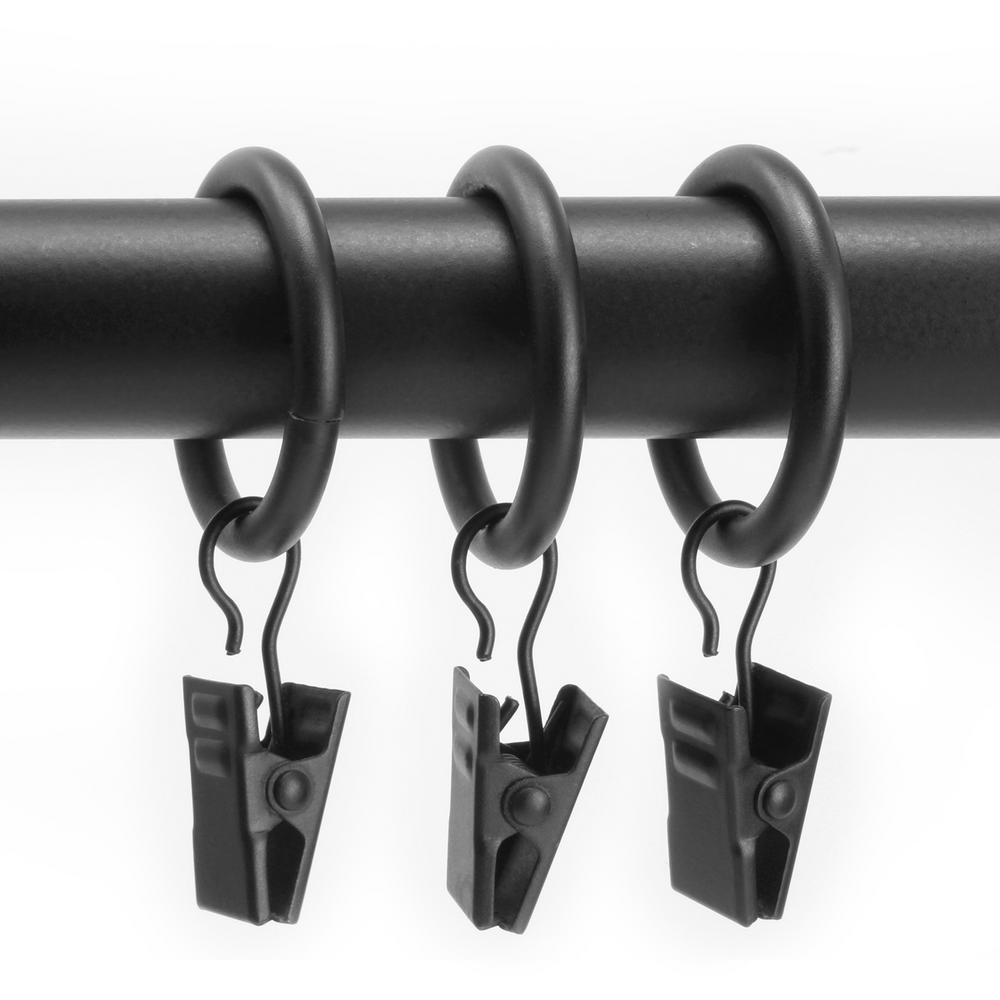 Chicology 3 4 In Clip Rings In Essential Black 12 Pack Ring
