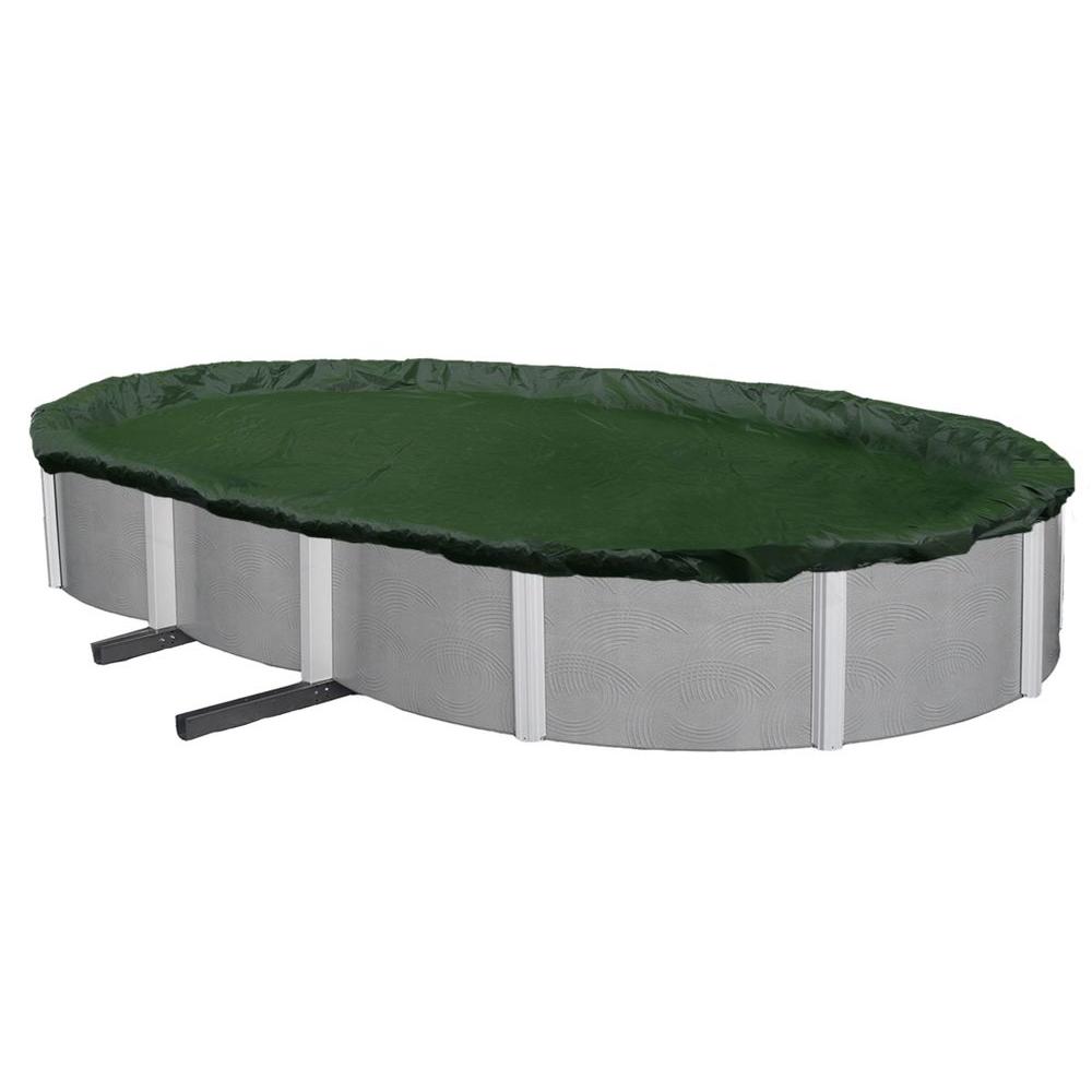 Blue Wave Silver 12-Year 12-ft x 24-ft Oval Above Ground Pool Winter Cover