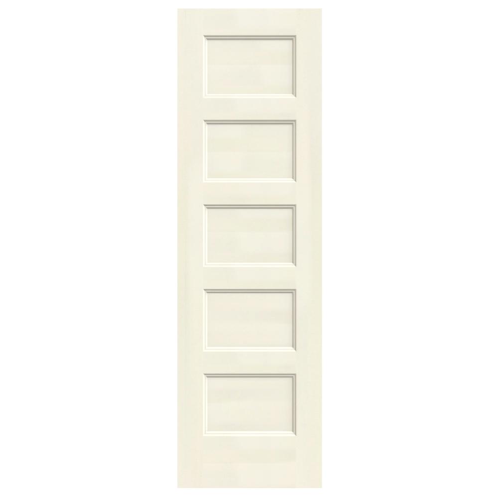 JELDWEN 24 in. x 80 in. Conmore French Vanilla Paint Smooth Solid Core