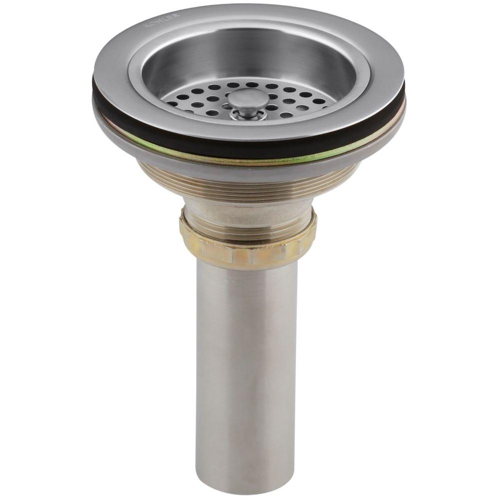 Duostrainer 41/2 in. Sink Strainer with Tailpiece in Brushed ChromeK