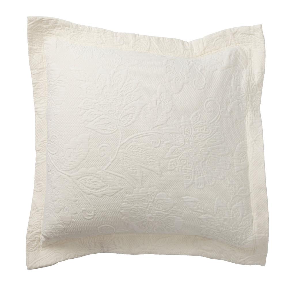The Company Store Putnam Matelasse Ivory Cotton Euro Sham was $69.0 now $55.0 (20.0% off)