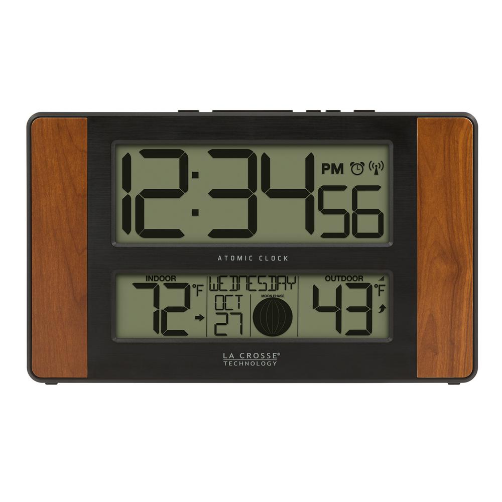 La Crosse Technology 11 in. x 7 in. Atomic Digital Clock with